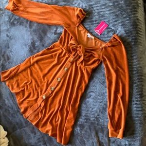 Scoop neck line dress